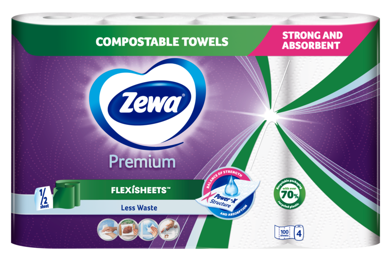 Slider main image for Zewa Premium Flexisheets háztartási papírtörlő 1