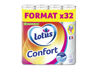 Lotus Papier toilette Confort Rose ou Blanc