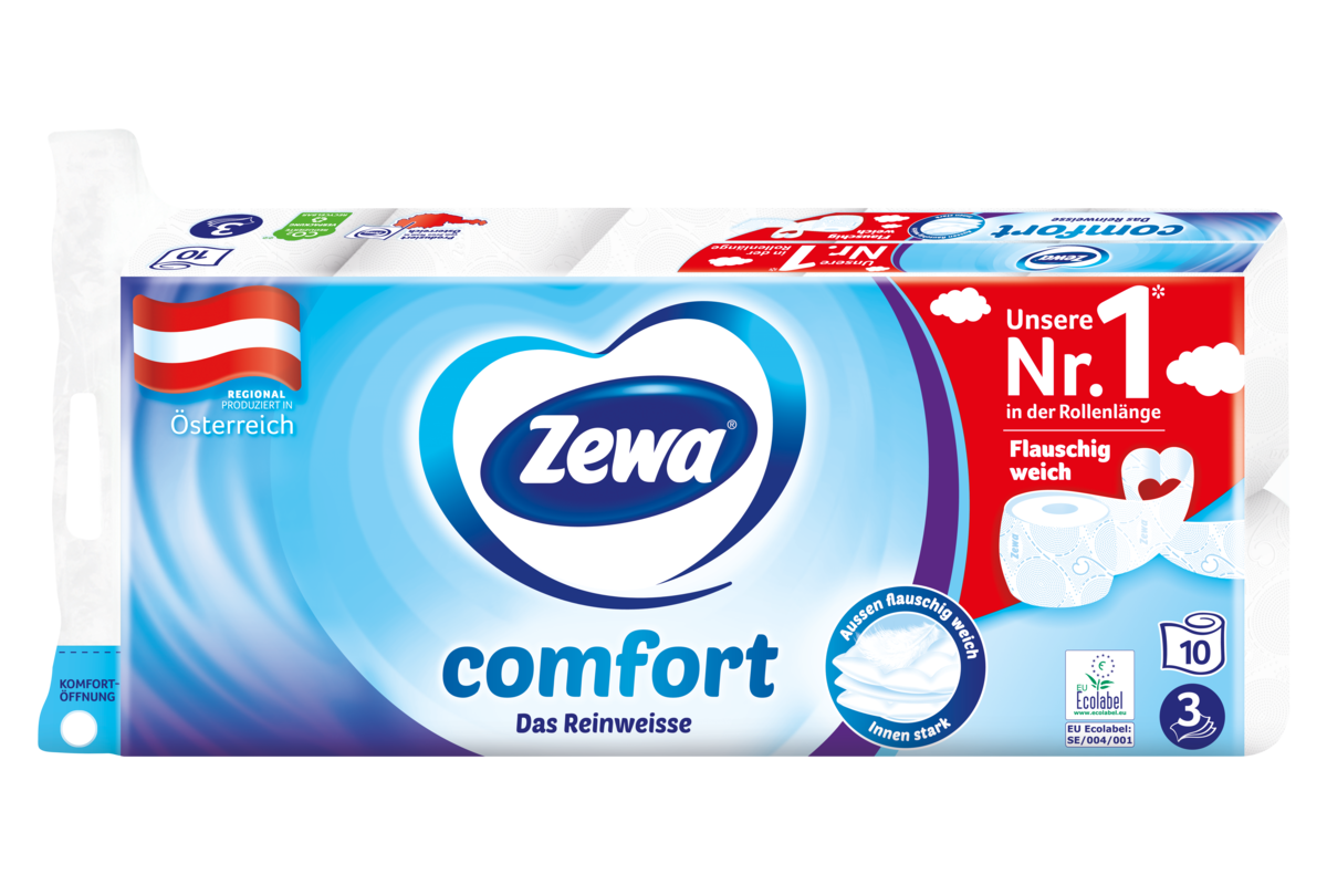 Zewa comfort Das Reinweisse Zewa