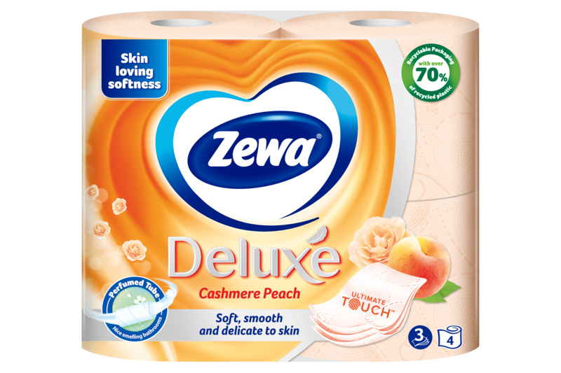 Slider main image for Zewa Deluxe Cashmere Peach toalettpapír 1