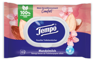 Tempo Feuchte Toilettentücher "Mein Verwöhnmoment" - Mandelmilch & Panthenol