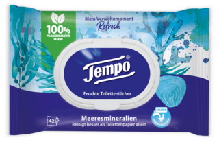 Tempo Feuchte Toilettentücher "Mein Verwöhnmoment" - Sea Minerals