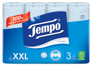 Tempo WC Papier Classic blau 3 lagig