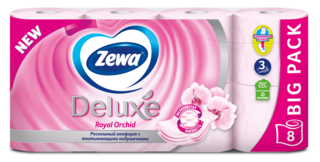 Zewa Туалетная бумага  Deluxe Орхидея, 3 слоя