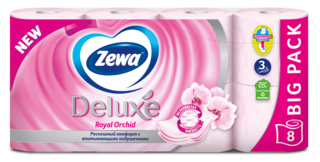 Zewa Туалетная бумага Deluxe Орхидея, 3 слоя