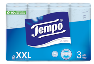 Tempo WC Papier Classic blau 3 lagig