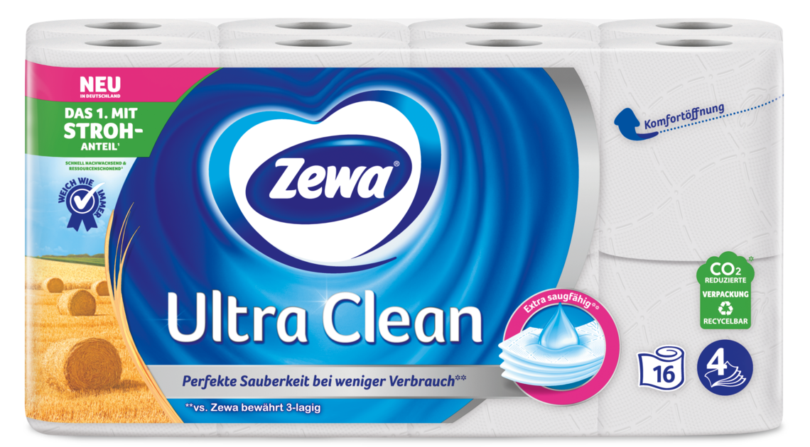 Zewa Ultra Clean mit Stroh-Anteil - Zewa