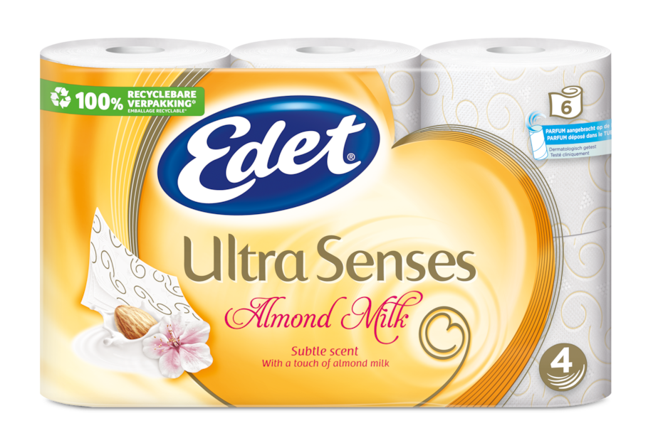 Klusjesman Proberen jukbeen Edet Deluxe Almond Milk 4-ply toiletpaper - Edet
