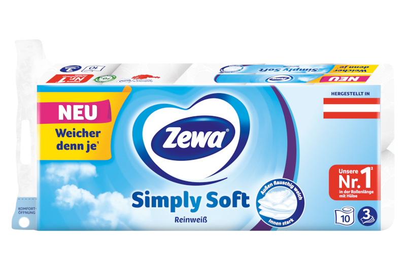 Slider main image for Zewa Simply Soft Das Reinweiße 1