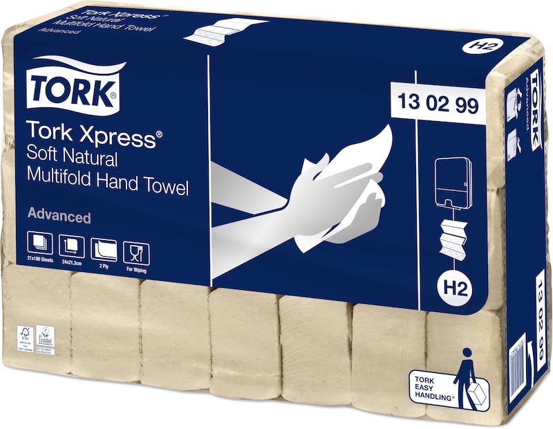Tork Xpress® miękki ręcznik Multifold (w składce wielopanelowej) naturalny