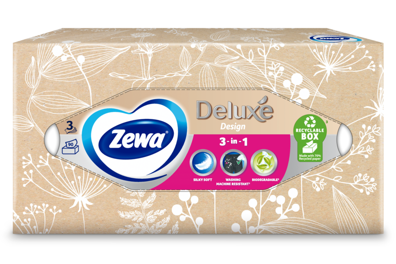 Zewa Deluxe Design dobozos papír zsebkendő