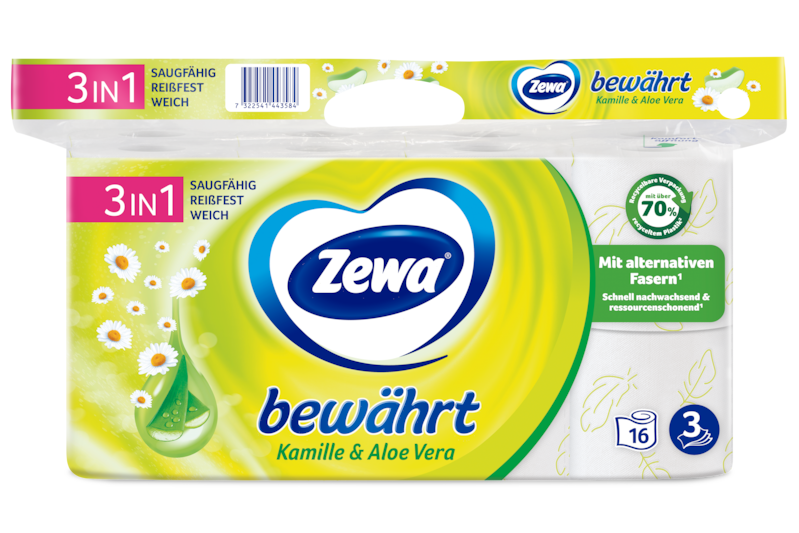 Zewa bewährt Kamille & Aloe Vera