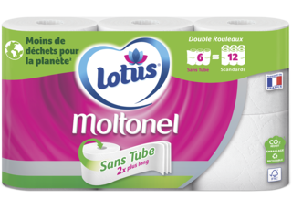 Lotus Papier Toilette  Moltonel Sans Tube Uni