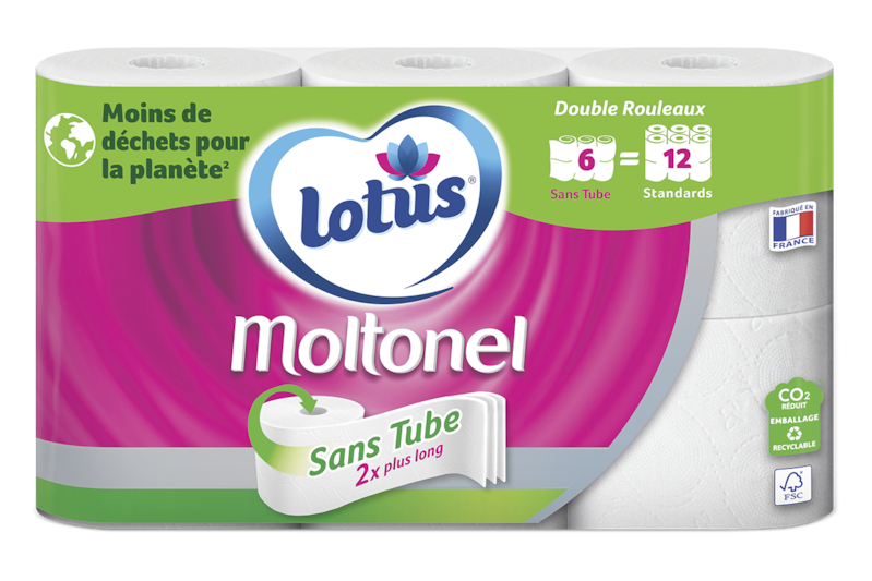 Lotus Papier Toilette  Moltonel Sans Tube Uni