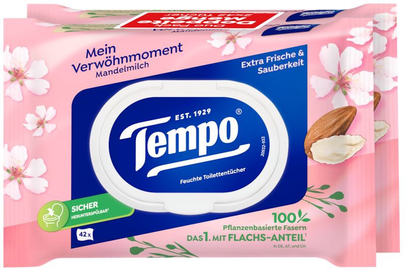 Slider main image for Tempo Feuchte Toilettentücher Mandelmilch 2