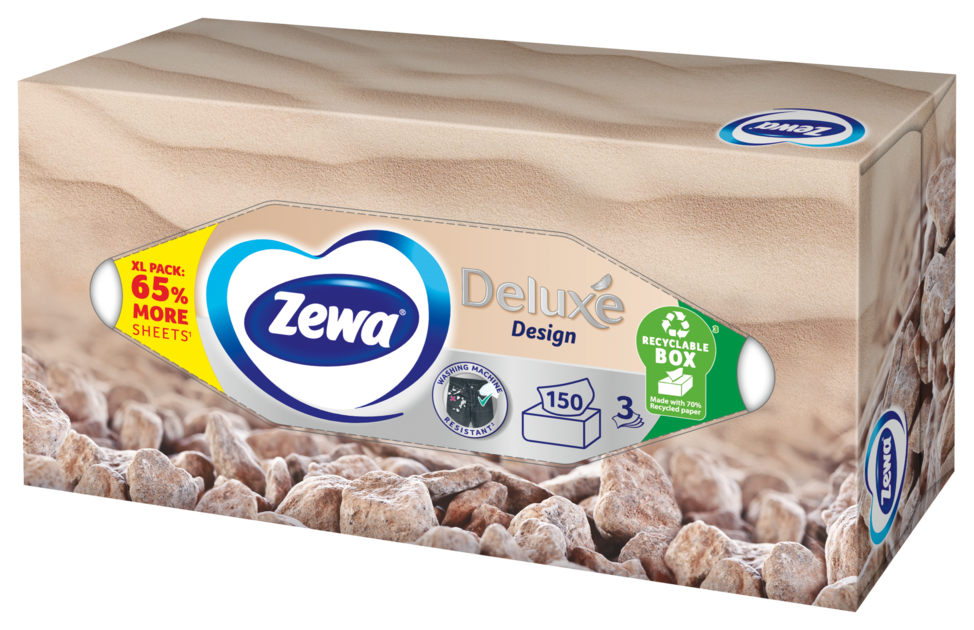 Zewa Deluxe Design dobozos papír zsebkendő - Zewa
