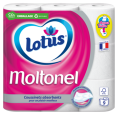 Lotus Papier toilette Moltonel Rose ou Blanc