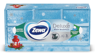 Zewa Deluxe Winter Wonderland dobozos papír zsebkendő