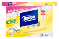 Tempo WC Papier Premium mit Kamille und Aloe Vera Duft 4-lagig