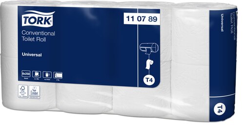 Tork Kleinrollen-Toilettenpapier Universal – 2-lagig