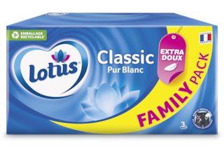 Lotus Boîte mouchoirs Pur Blanc