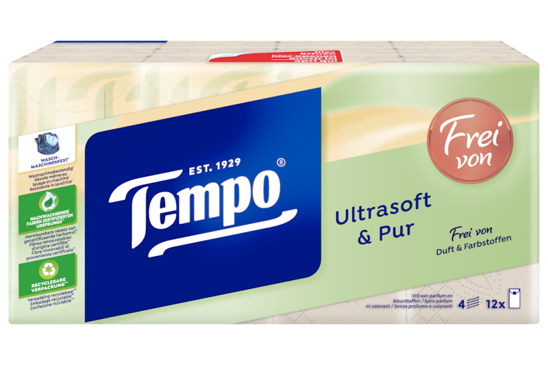Slider main image for Tempo Taschentücher Ultrasoft & Pur 1