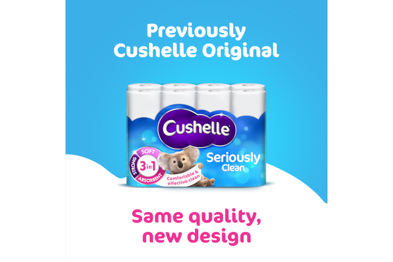 Slider main image for Cushelle Seriously Clean Toilet Roll Standard Rolls 5
