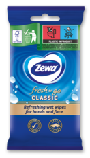 Zewa Fresh To Go Classic nedves kéz- és arctörlő kendő