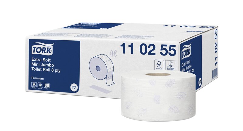 Tork Mini Jumbo extra jemný toaletný papier – 3-vrstvový