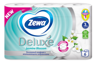 Zewa Туалетная бумага  Deluxe Жасмин, 3 слоя