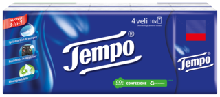 Tempo Fazzoletti 3-in-1: morbidi, resistenti in lavatrice e biodegradabili