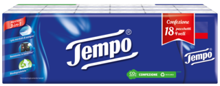 Tempo Fazzoletti 3-in-1: morbidi, resistenti in lavatrice e biodegradabili