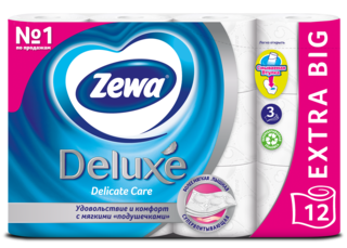 Zewa Туалетная бумага Deluxe Белая, 3 слоя