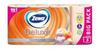Zewa Туалетная бумага Deluxe Персик, 3 слоя