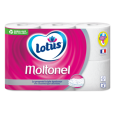 Lotus Papier toilette Moltonel Rose ou Blanc