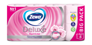 Zewa Туалетная бумага Deluxe Орхидея, 3 слоя