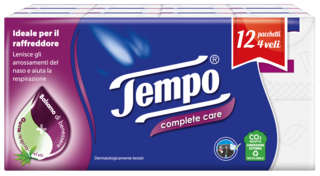 Tempo Fazzoletti Complete Care: fazzoletti balsamici