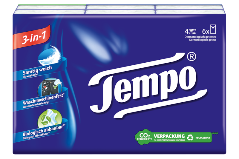 Tempo Orginal Taschentücher - Megapack - 10 Packungen mit je 30 Päckchen x  10 Tüchern - extra starke, weiche Papiertaschentücher, waschmaschinenfest :  : Drogerie & Körperpflege