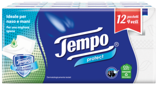 Tempo fazzolettini Protect: i fazzoletti con antibatterico