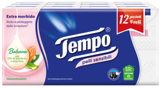 Tempo Fazzoletti Pelli Sensibili: i fazzoletti emollienti