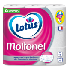 Lotus Papier toilette Moltonel Rose ou Blanc
