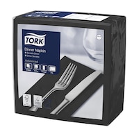 Tork Black Dinner Napkin 1/8 Folded