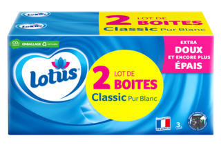 Lotus Boîte mouchoirs Classic Pur Blanc