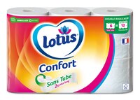 Lotus Papier toilette Confort Sans tube Rose ou Blanc