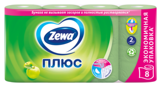 Zewa Туалетная бумага  Плюс Яблоко, 2 слоя