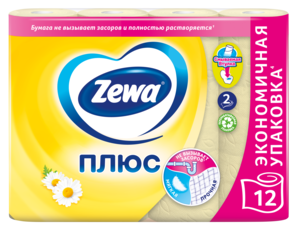 Zewa Туалетная бумага Плюс Ромашка, 2 слоя