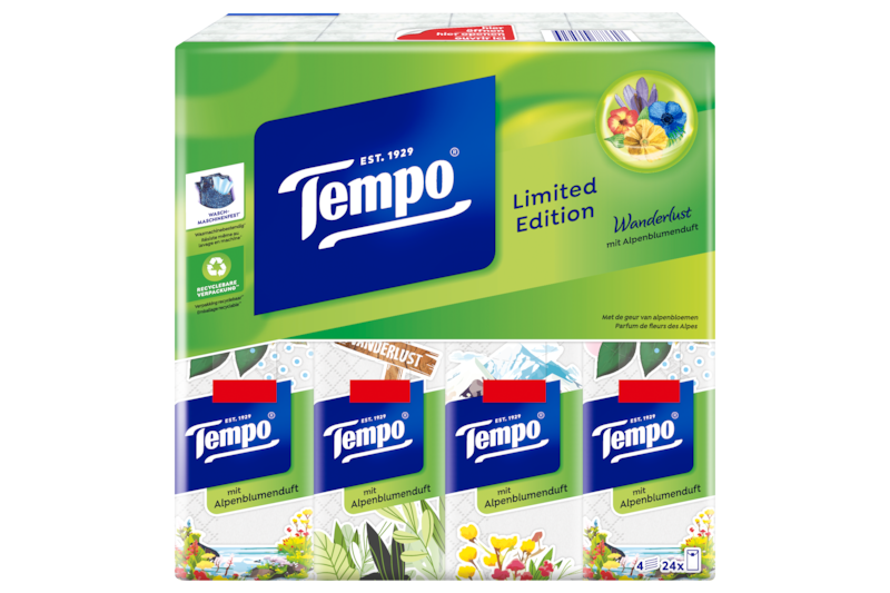 Tempo Taschentücher mit Duft "Kraft und Sinnlichkeit"