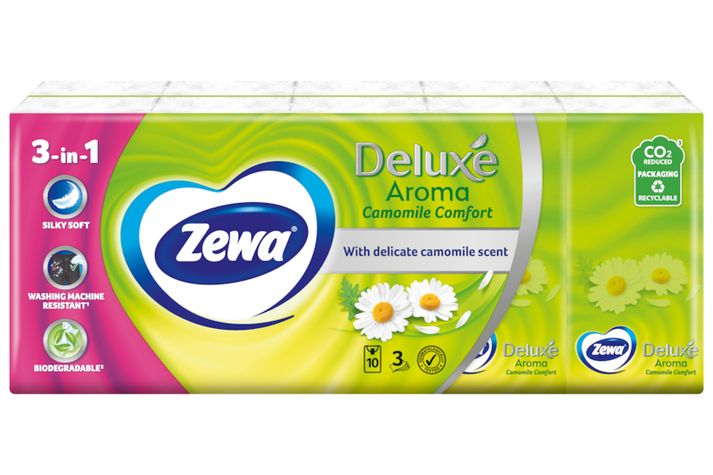 Zewa Deluxe Camomile Comfort papír zsebkendő
