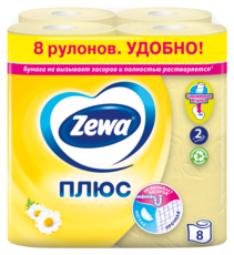 Zewa Туалетная бумага Плюс Ромашка, 2 слоя