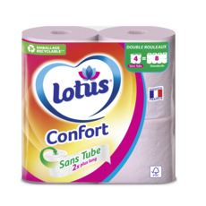 Lotus Papier toilette Confort Sans tube Rose ou Blanc
